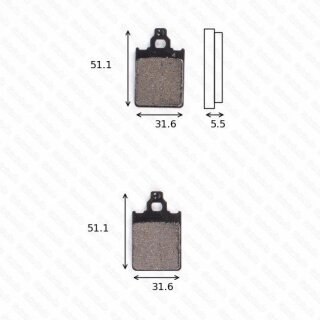 Bremsbelag Bremsbeläge Brake Pad Set  TRW/Lucas MCB 651 EC