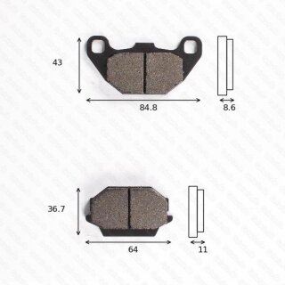 Bremsbelag Bremsbeläge Brake Pad Set  TRW/Lucas MCB 712S SRM