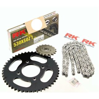 Honda CB 750 Four K0-K6 RK Kettensatz Schwarz Teilung 530 Ritzel 18 Kettenrad 48 L100 Chain Kit