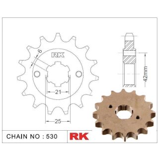 Honda OE Ritzel RK Japan 16 Zähne Teilung  530 Sprocket front