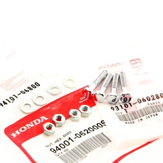 Honda Anbauteile Blinker Schraube Chrom Mutter Blinker M6x28 Screw Nut Washer Chrome Winker