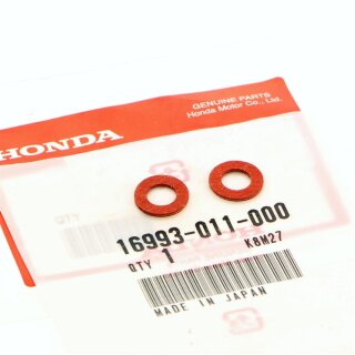 2x Honda Papier Dichtung Benzinhahn Schraube Packing Gasket Bolt Screw Fuel Cock