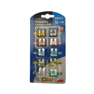 Lampa Sicherungen Set 1 x 5A 7,5A 25A 30A, 2 x 10A 15A 20A, Autom. Cartridge Fuses Set