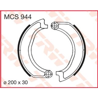 Bremsbeläge Bremstrommel Brake Shoe Kit Bremsbacken TRW/Lucas MCS 944