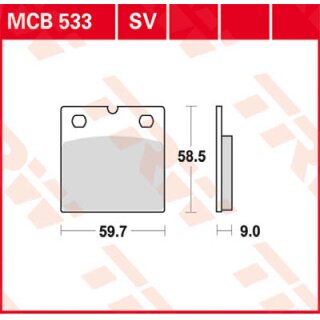 Bremsbelag Bremsbeläge Brake Pad Set  TRW/Lucas MCB 533 SV